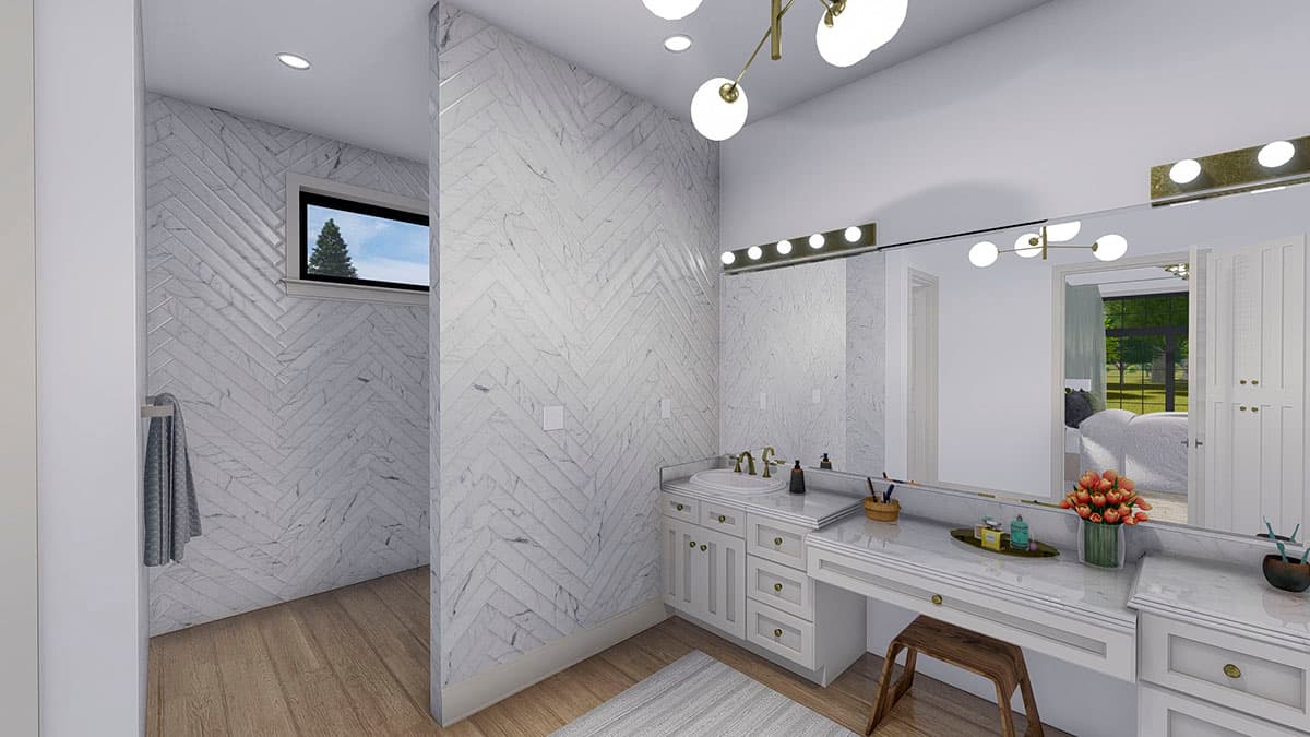 Plan 61373UT: Spacious French Country Home Plan with Lower-level Apartment and Angled Garage - Image #31 - European, French Country