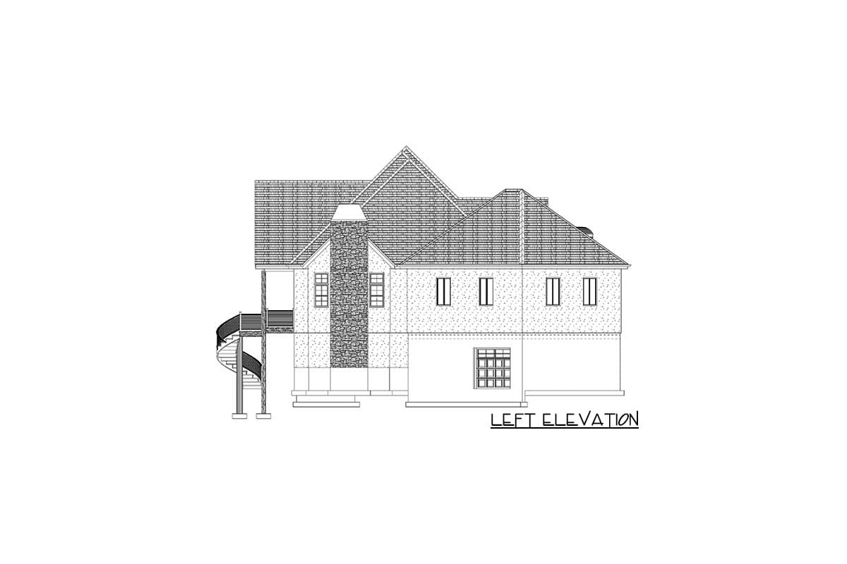 Plan 61373UT: Spacious French Country Home Plan with Lower-level Apartment and Angled Garage - Image #34 - European, French Country