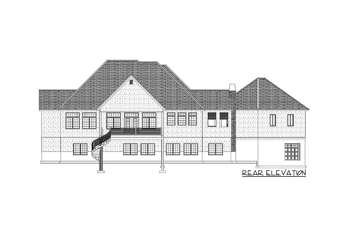 Plan 61373UT: Spacious French Country Home Plan with Lower-level Apartment and Angled Garage - Image #35 - European, French Country