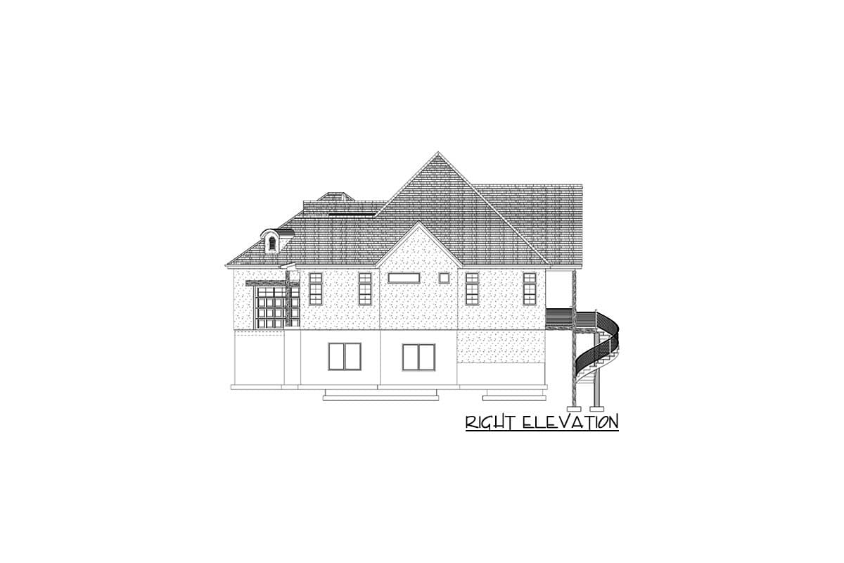 Plan 61373UT: Spacious French Country Home Plan with Lower-level Apartment and Angled Garage - Image #36 - European, French Country