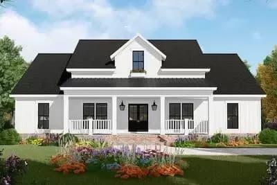 Modern Farmhouse Plan with a 2-Car Garage and Bonus Room Above - 1817 Sq Ft