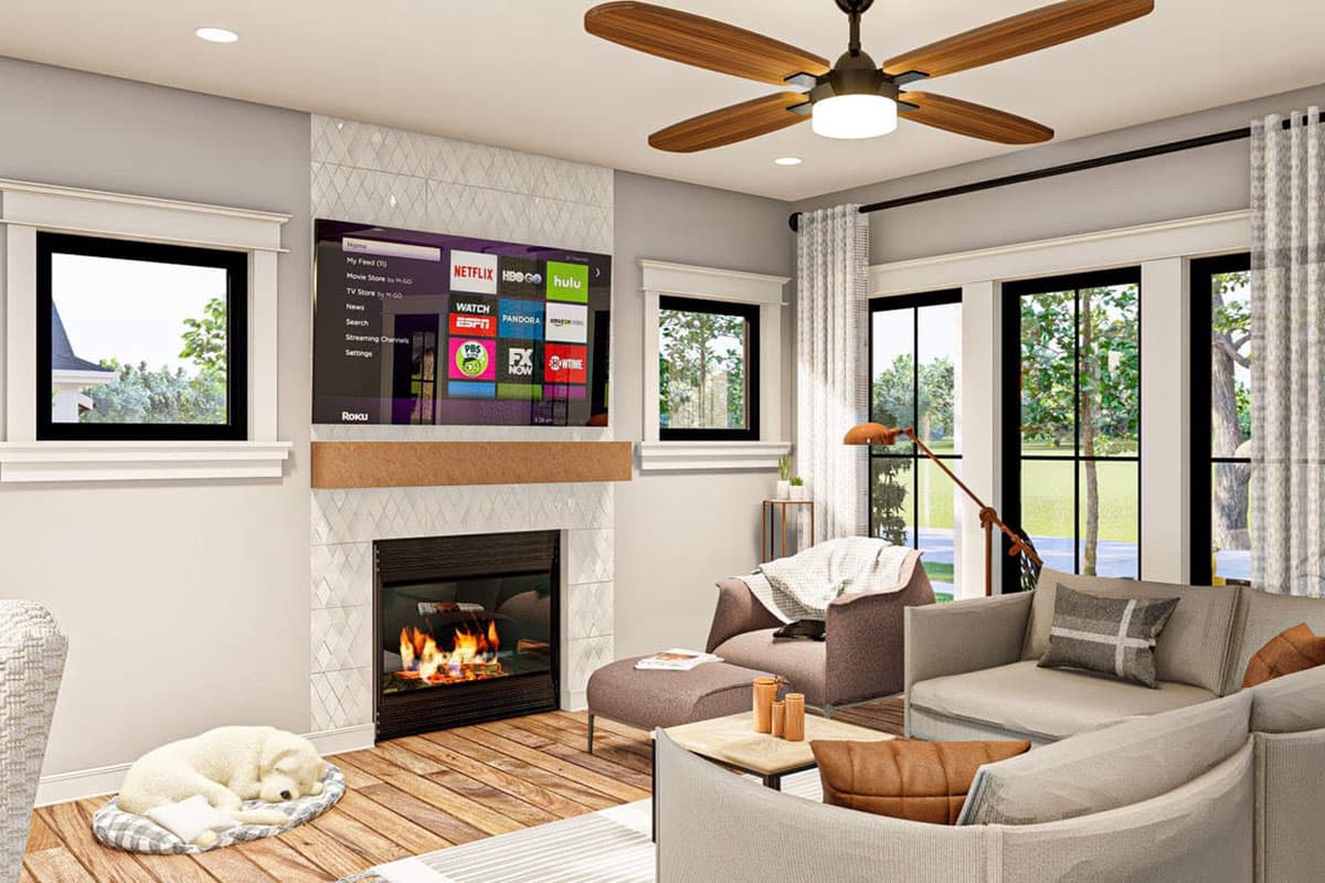 Plan 62998DJ: Efficient 2-Story House Plan with 2-Car Garage - 1499 Sq Ft - Image #7 - New American, Traditional