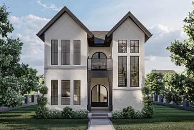 Modern Cottage House Plan Just Under 30' Wide