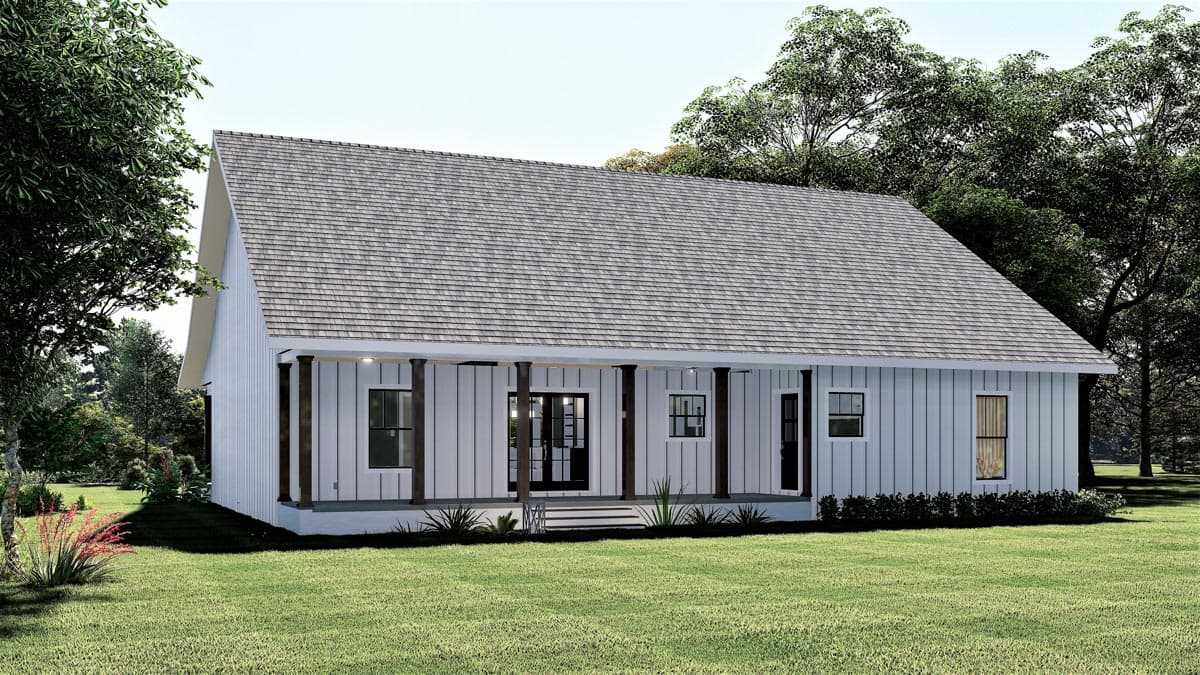 Plan 25024DH: Farmhouse Plan with Two Master Suites and Simple Gable Roof - Image #4 - Cottage, Country, Southern