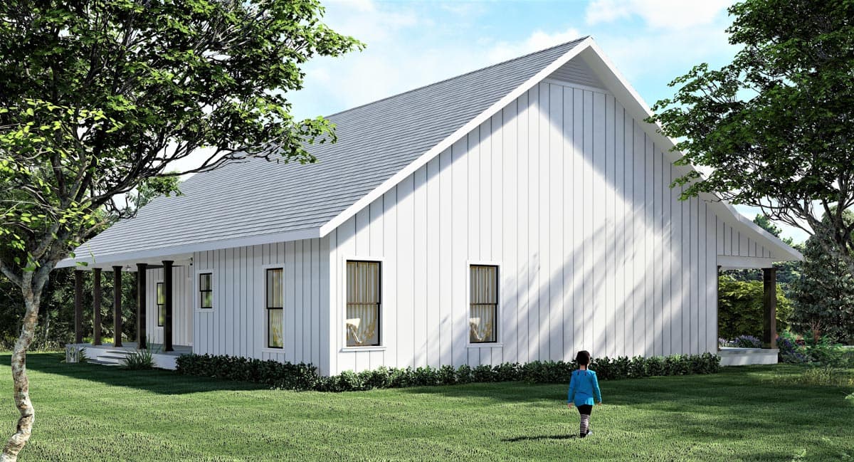 Plan 25024DH: Farmhouse Plan with Two Master Suites and Simple Gable Roof - Image #5 - Cottage, Country, Southern