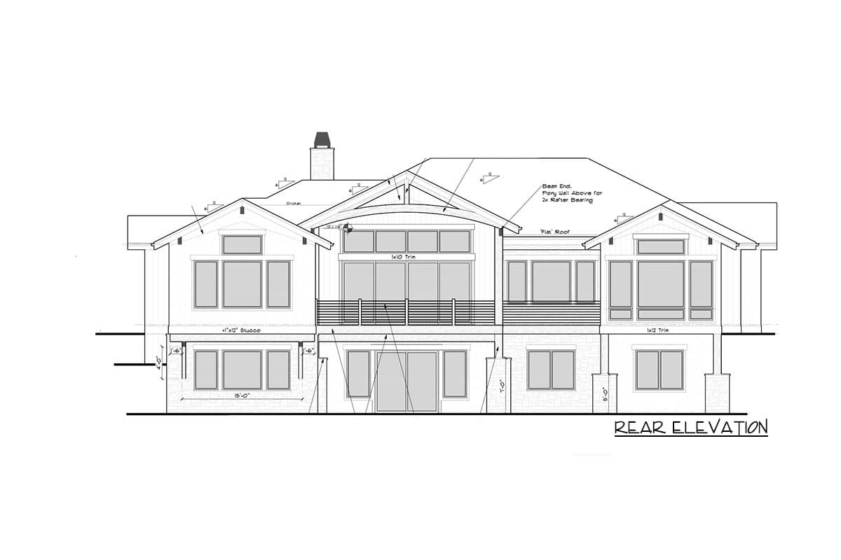Plan 95107RW: 2-Bed Contemporary Ranch Plan with 10' Ceilings - Image #5 - Craftsman, Mountain, New American, Rustic