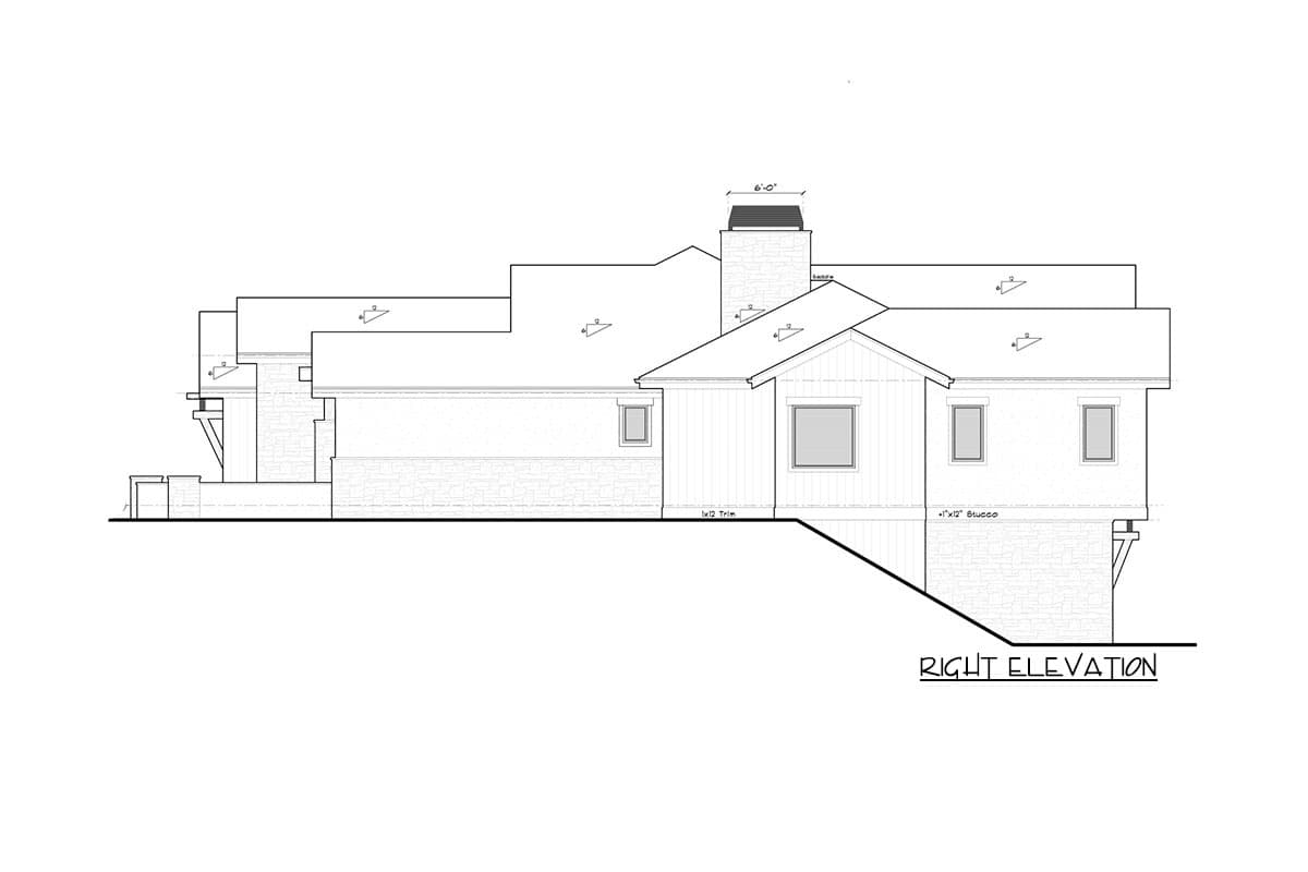 Plan 95107RW: 2-Bed Contemporary Ranch Plan with 10' Ceilings - Image #6 - Craftsman, Mountain, New American, Rustic
