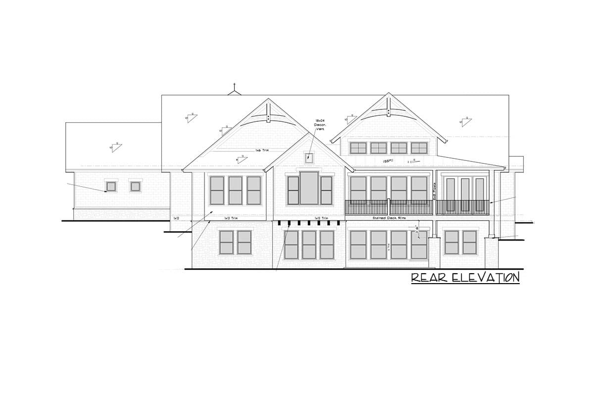 Plan 95108RW: New American Craftsman House Plan with Timber-framed Gables - Image #6 - Craftsman, Mountain, New American, Rustic