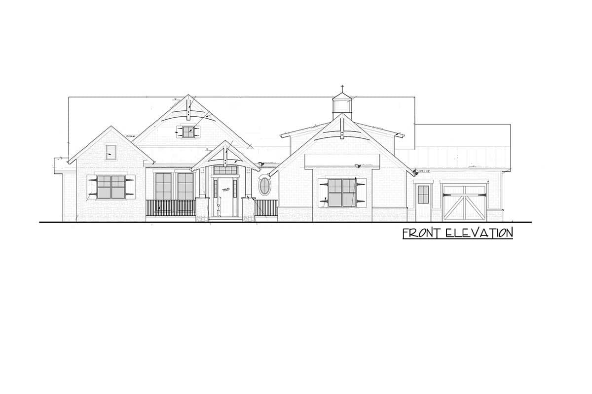 Plan 95108RW: New American Craftsman House Plan with Timber-framed Gables - Image #4 - Craftsman, Mountain, New American, Rustic