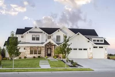 4-Bed New American House Plan with Optional Lower Level