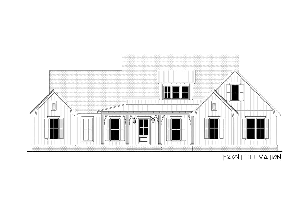 Plan 51853HZ: 3-Bed Country Farmhouse Plan with Bonus Over The Garage - Image #13 - Cape Cod, Cottage, Country, Farmhouse, Modern Farmhouse, New American, Southern, Traditional