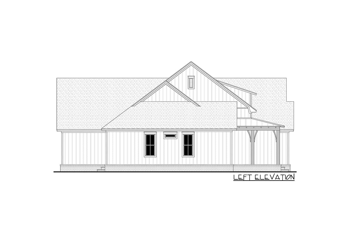 Plan 51853HZ: 3-Bed Country Farmhouse Plan with Bonus Over The Garage - Image #14 - Cape Cod, Cottage, Country, Farmhouse, Modern Farmhouse, New American, Southern, Traditional