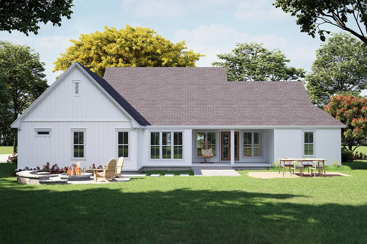 Plan 51853HZ: 3-Bed Country Farmhouse Plan with Bonus Over The Garage - Image #12 - Cape Cod, Cottage, Country, Farmhouse, Modern Farmhouse, New American, Southern, Traditional