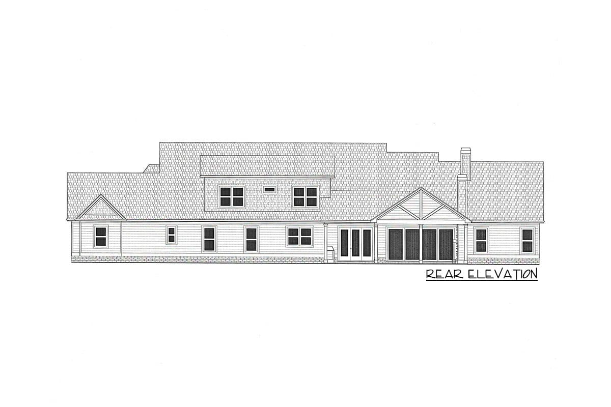 Plan 24414TW: Two-story Country House Plan with Home Office and Angled Garage - Image #7 - Country, Craftsman, New American