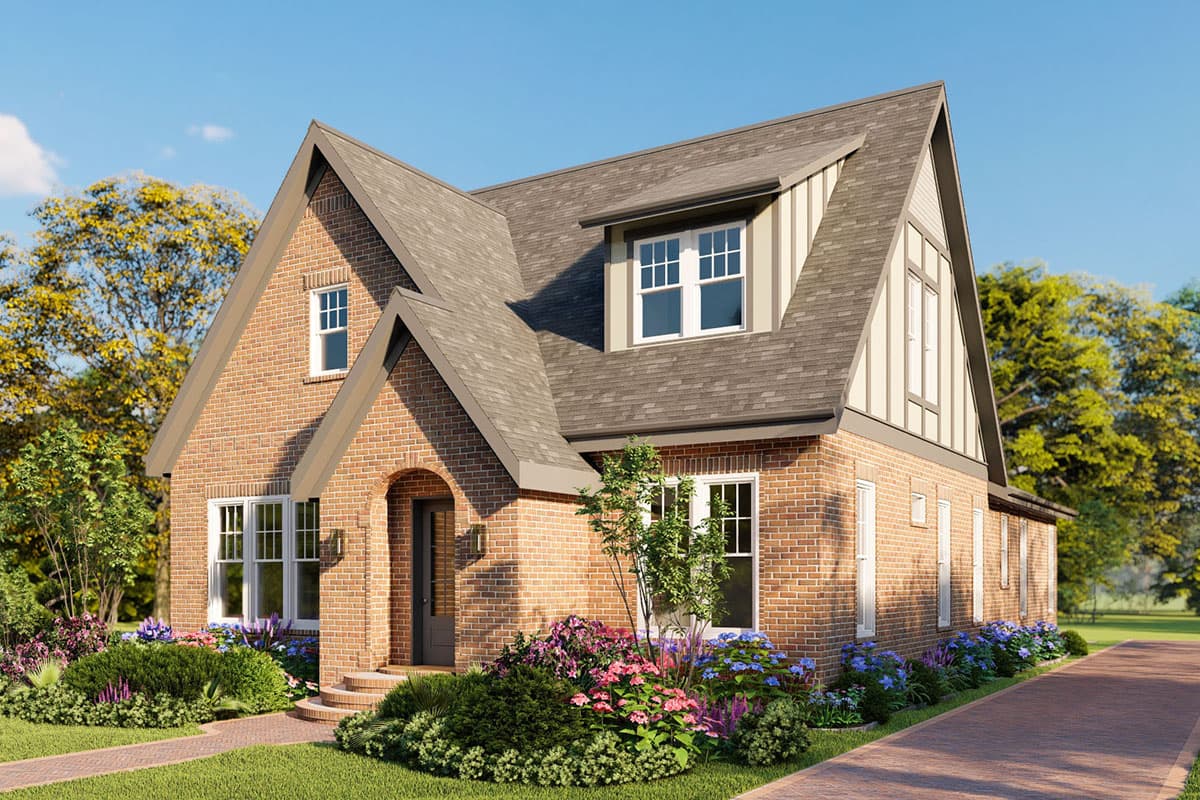 Plan 50191PH: Modern Tudor Home Plan with Rear Porch - 2365 Sq Ft - Image #18 - Cottage, European, Tudor