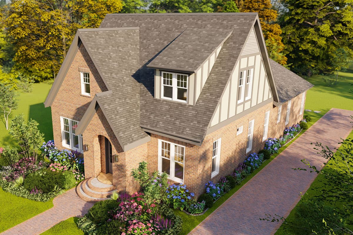 Plan 50191PH: Modern Tudor Home Plan with Rear Porch - 2365 Sq Ft - Image #20 - Cottage, European, Tudor