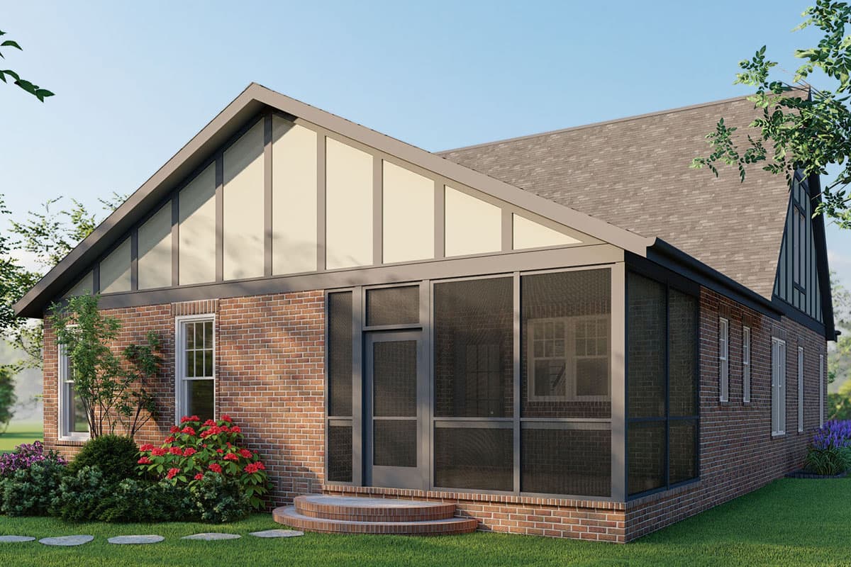 Plan 50191PH: Modern Tudor Home Plan with Rear Porch - 2365 Sq Ft - Image #5 - Cottage, European, Tudor