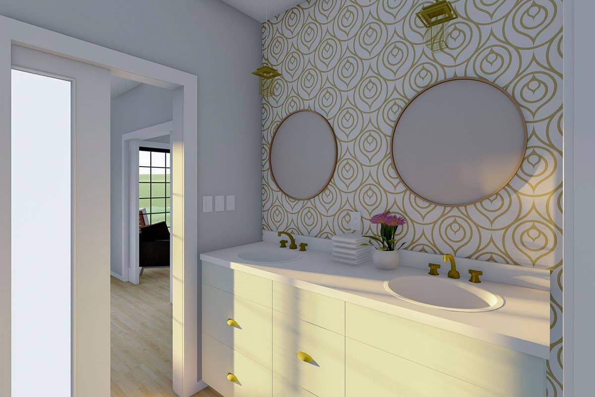 Plan 67800MG: Compact House Plan with Home Office and Bathroom Options - 988 Sq Ft - Image #10 - Cottage, Country, Craftsman, Traditional