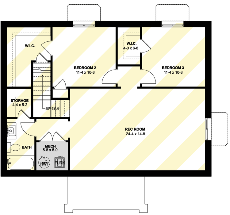 Plan 67800MG: Compact House Plan with Home Office and Bathroom Options - 988 Sq Ft - Floor Plan - Optionally Finished Lower Level  - Basement Foundation - Cottage, Country, Craftsman, Traditional