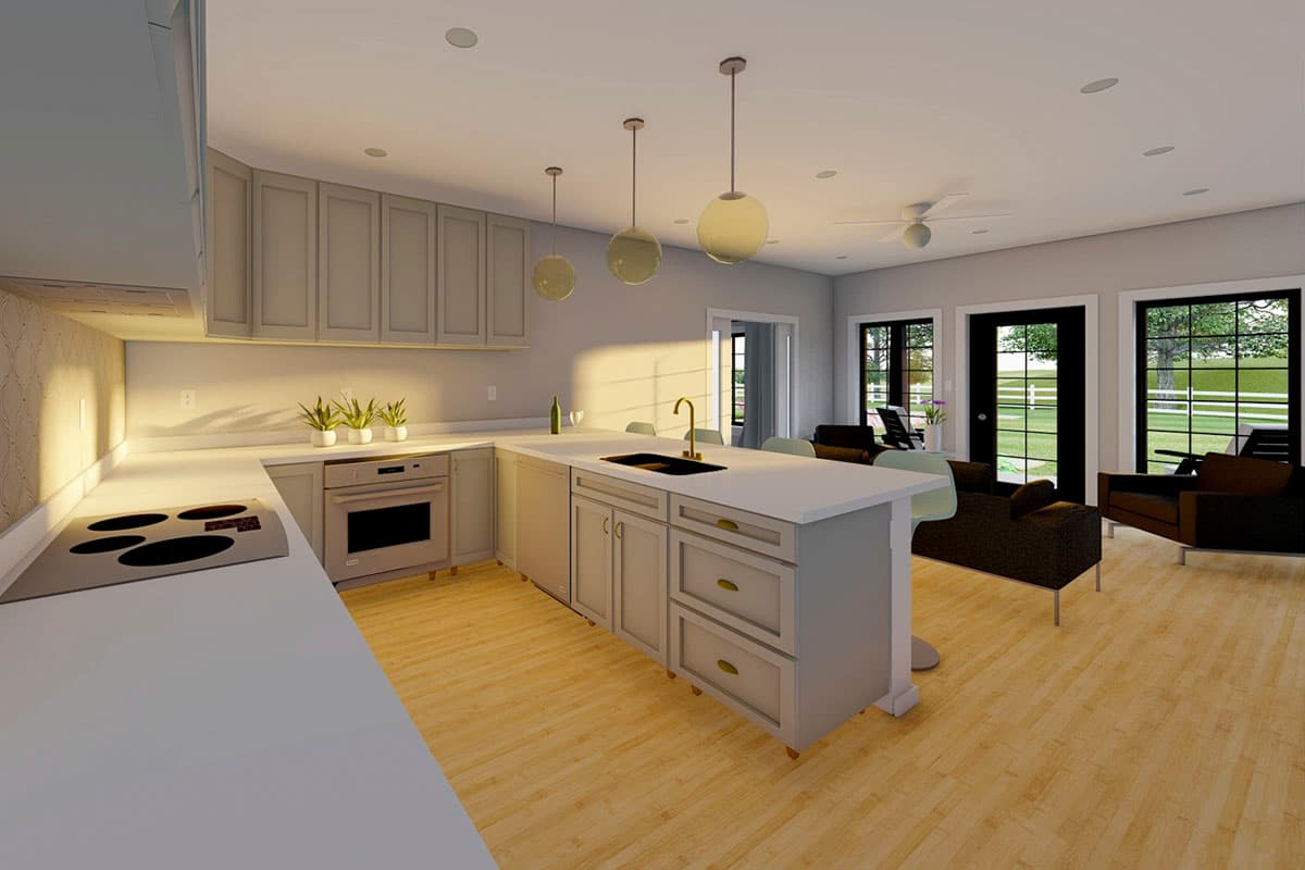 Plan 67801MG: Compact Country Cottage with Full-Sized Amenities - Image #5 - Cottage, Country, Craftsman