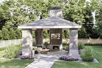 Gazebo with Fireplace and Access From All Sides
