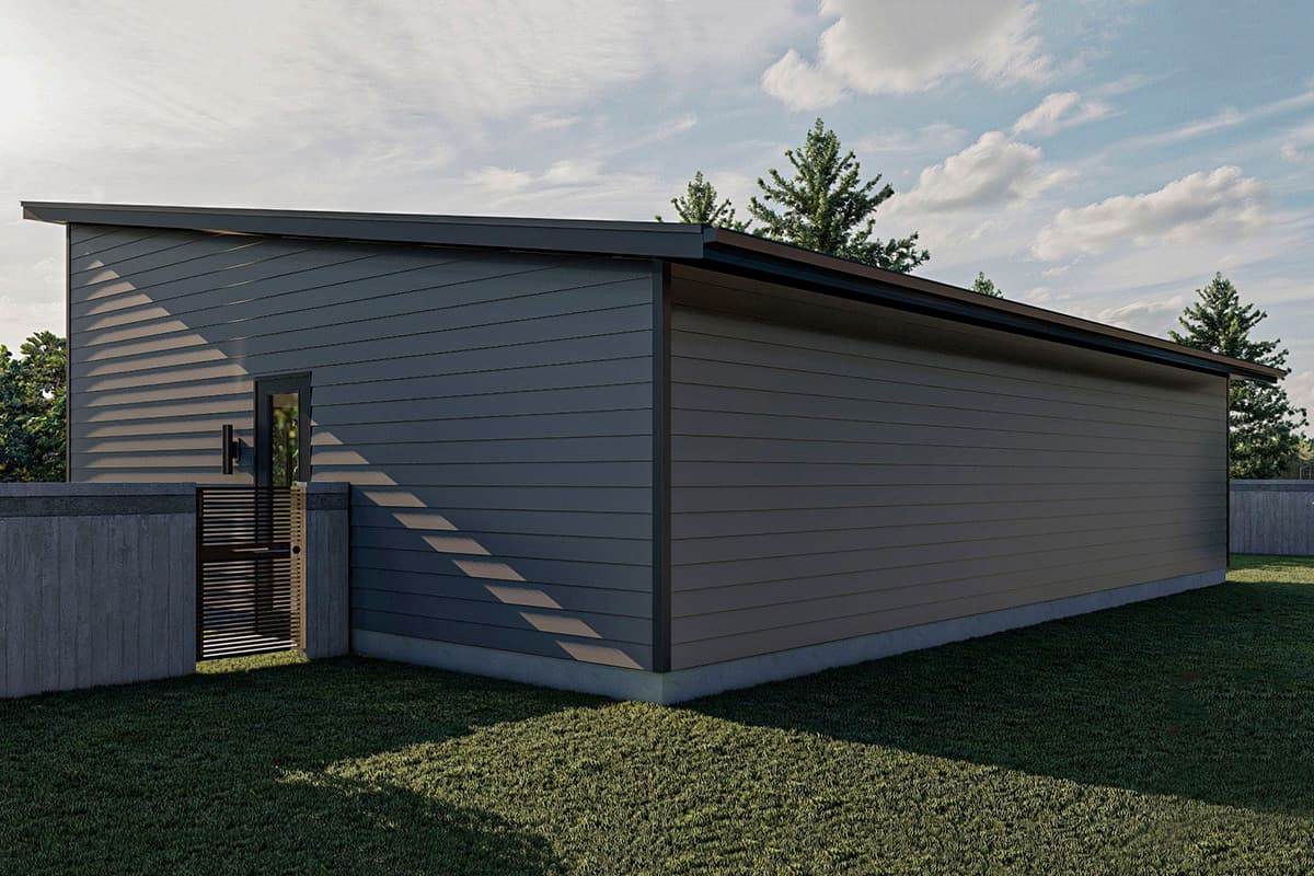 Plan 62308DJ:  Lift-Friendly Mid-Century Modern Style Garage Workshop - Image #4 - Contemporary, Mid Century Modern, Modern