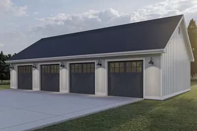 4-Car Garage Workplace with Workshop Potential - 1512 Sq Ft