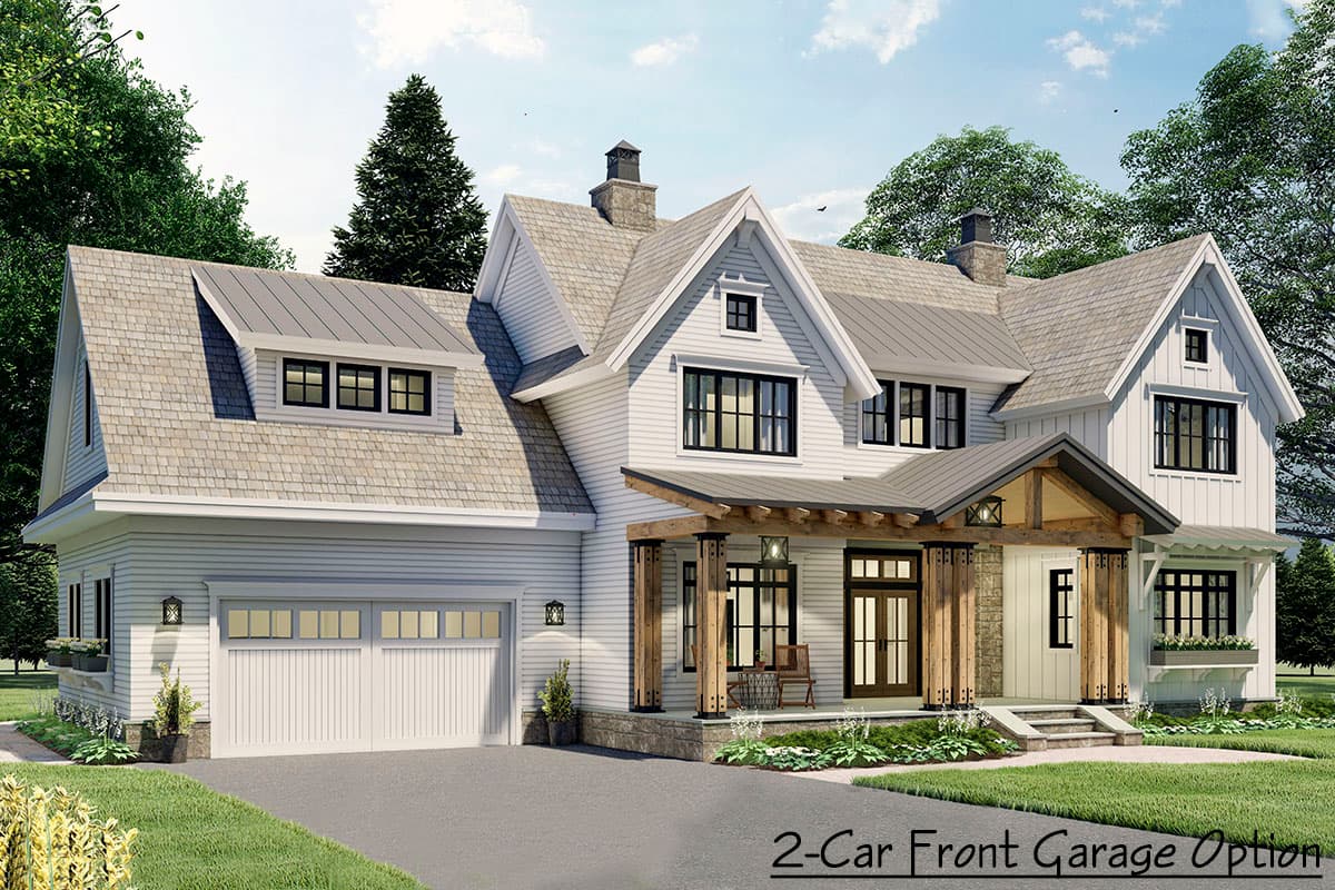 Plan 14695RK: New American Farmhouse Plan with 2-Story Great Room and 2 Laundry Rooms - 2925 Sq Ft - Image #8 - Country, Craftsman, Farmhouse, Modern Farmhouse, New American