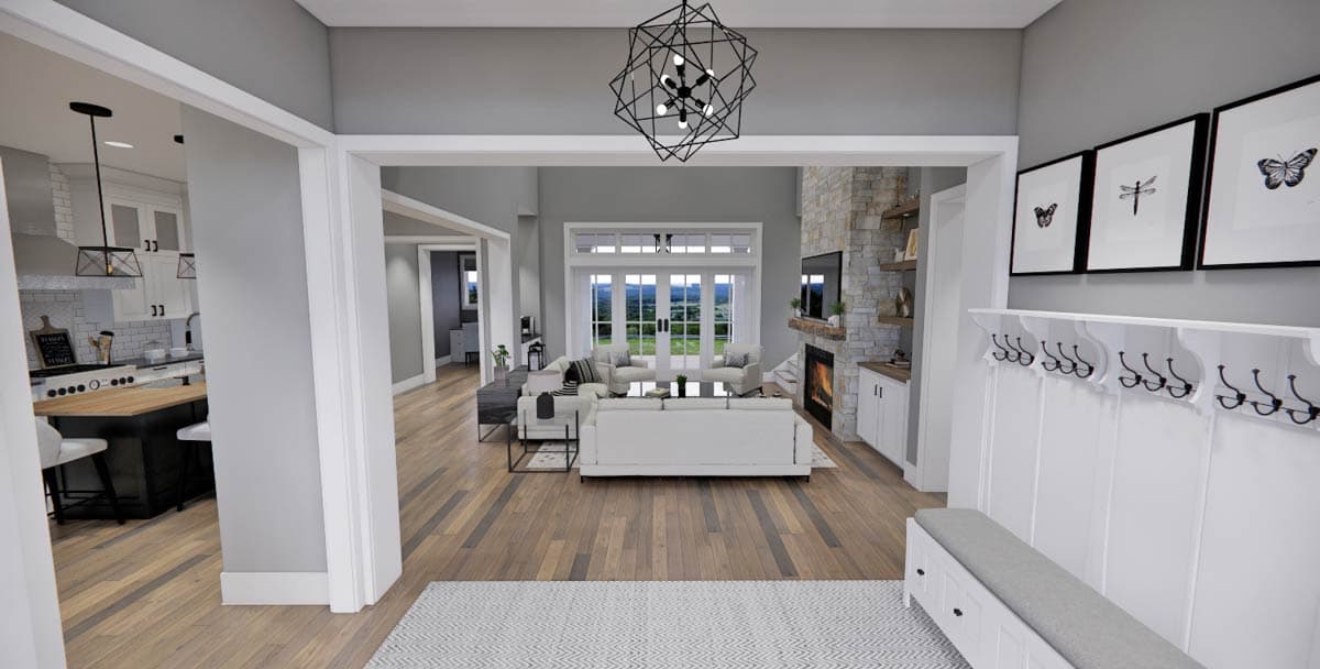 Plan 14695RK: New American Farmhouse Plan with 2-Story Great Room and 2 Laundry Rooms - 2925 Sq Ft - Image #9 - Country, Craftsman, Farmhouse, Modern Farmhouse, New American