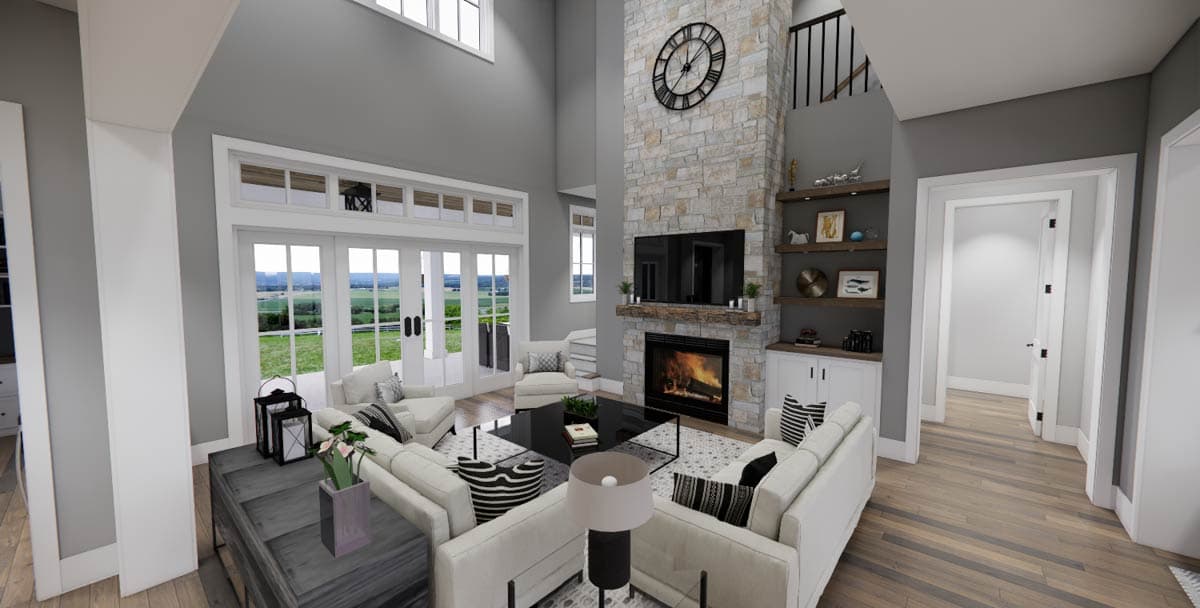 Plan 14695RK: New American Farmhouse Plan with 2-Story Great Room and 2 Laundry Rooms - 2925 Sq Ft - Image #11 - Country, Craftsman, Farmhouse, Modern Farmhouse, New American