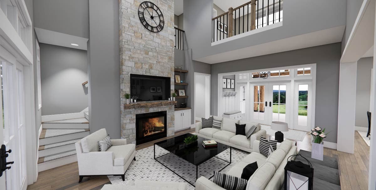 Plan 14695RK: New American Farmhouse Plan with 2-Story Great Room and 2 Laundry Rooms - 2925 Sq Ft - Image #12 - Country, Craftsman, Farmhouse, Modern Farmhouse, New American
