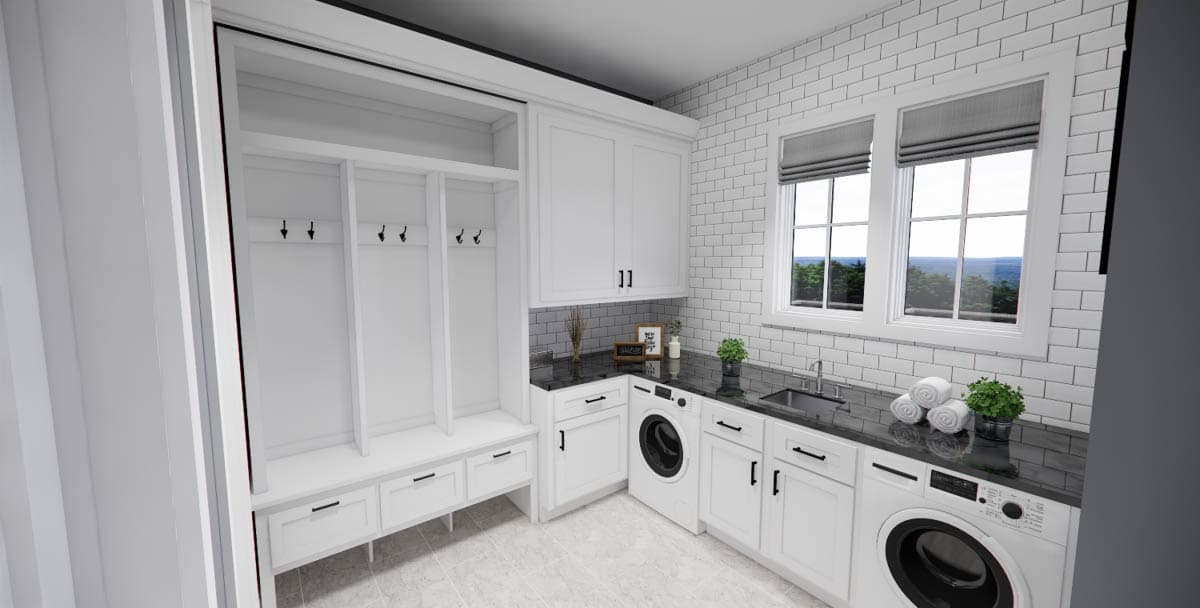 Plan 14695RK: New American Farmhouse Plan with 2-Story Great Room and 2 Laundry Rooms - 2925 Sq Ft - Image #25 - Country, Craftsman, Farmhouse, Modern Farmhouse, New American