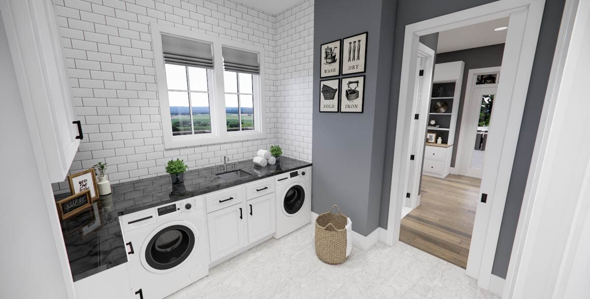 Plan 14695RK: New American Farmhouse Plan with 2-Story Great Room and 2 Laundry Rooms - 2925 Sq Ft - Image #26 - Country, Craftsman, Farmhouse, Modern Farmhouse, New American