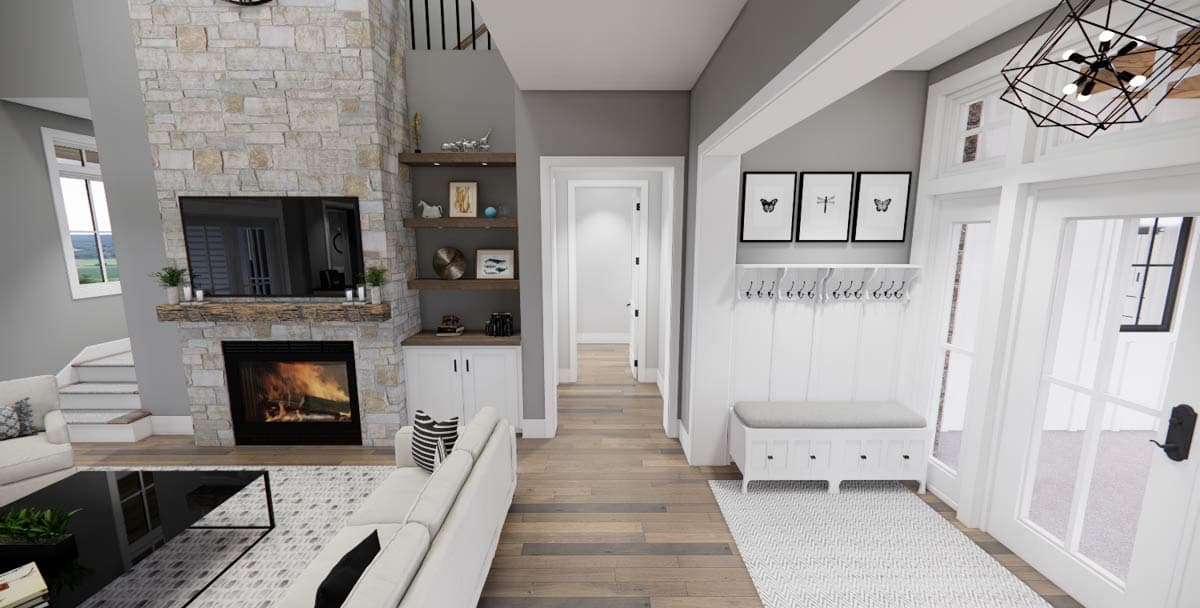 Plan 14695RK: New American Farmhouse Plan with 2-Story Great Room and 2 Laundry Rooms - 2925 Sq Ft - Image #27 - Country, Craftsman, Farmhouse, Modern Farmhouse, New American