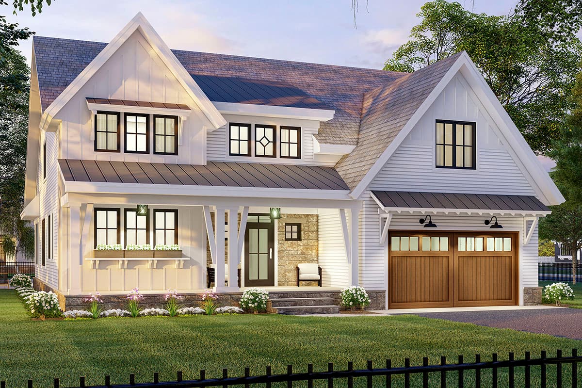 Plan 14696RK: 4-Bed Modern Farmhouse Plan with Two Level Kitchen Island and Laundry On Both Floors - 3146 Sq Ft - Image #8 - Country, Craftsman, Farmhouse, Modern Farmhouse, New American, Traditional