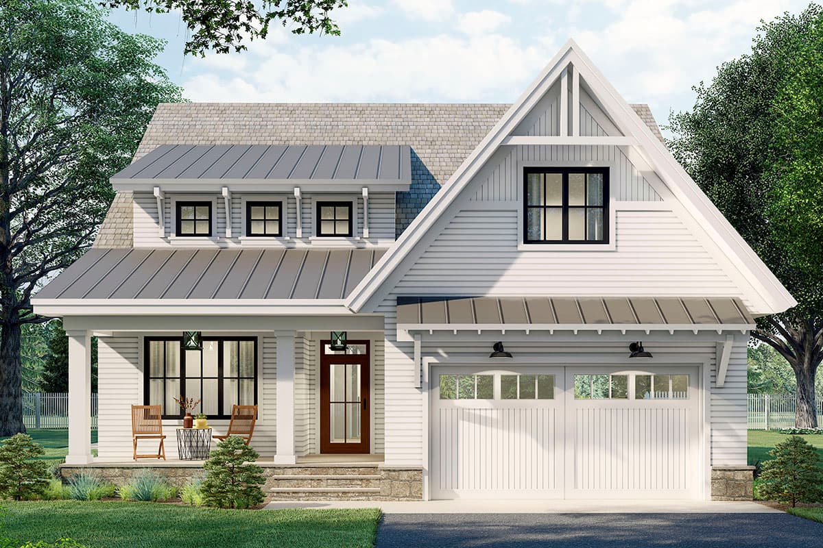 Plan 14697RK: 2-Story New American Home Plan with Laundry on Both Floors - 2889 Sq Ft - Image #5 - Country, Craftsman, Modern Farmhouse, New American