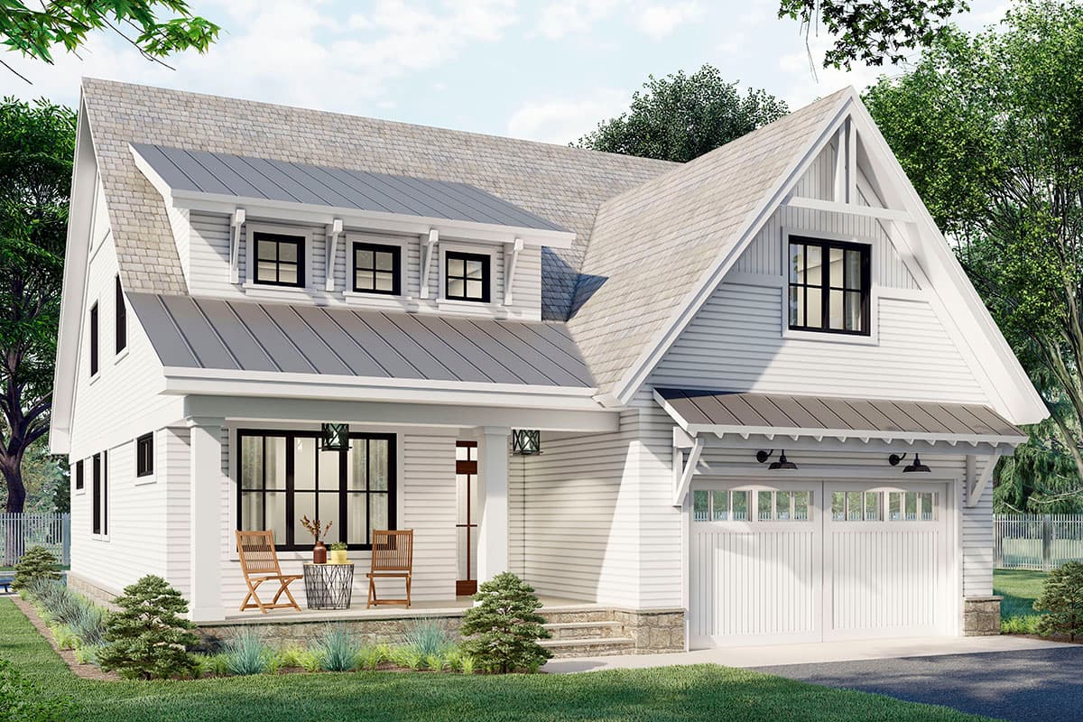 Plan 14697RK: 2-Story New American Home Plan with Laundry on Both Floors - 2889 Sq Ft - Image #4 - Country, Craftsman, Modern Farmhouse, New American