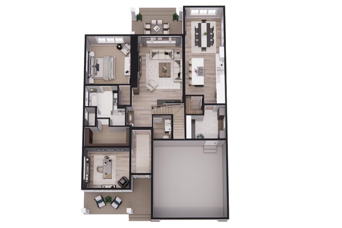 Plan 14697RK: 2-Story New American Home Plan with Laundry on Both Floors - 2889 Sq Ft - Image #22 - Country, Craftsman, Modern Farmhouse, New American