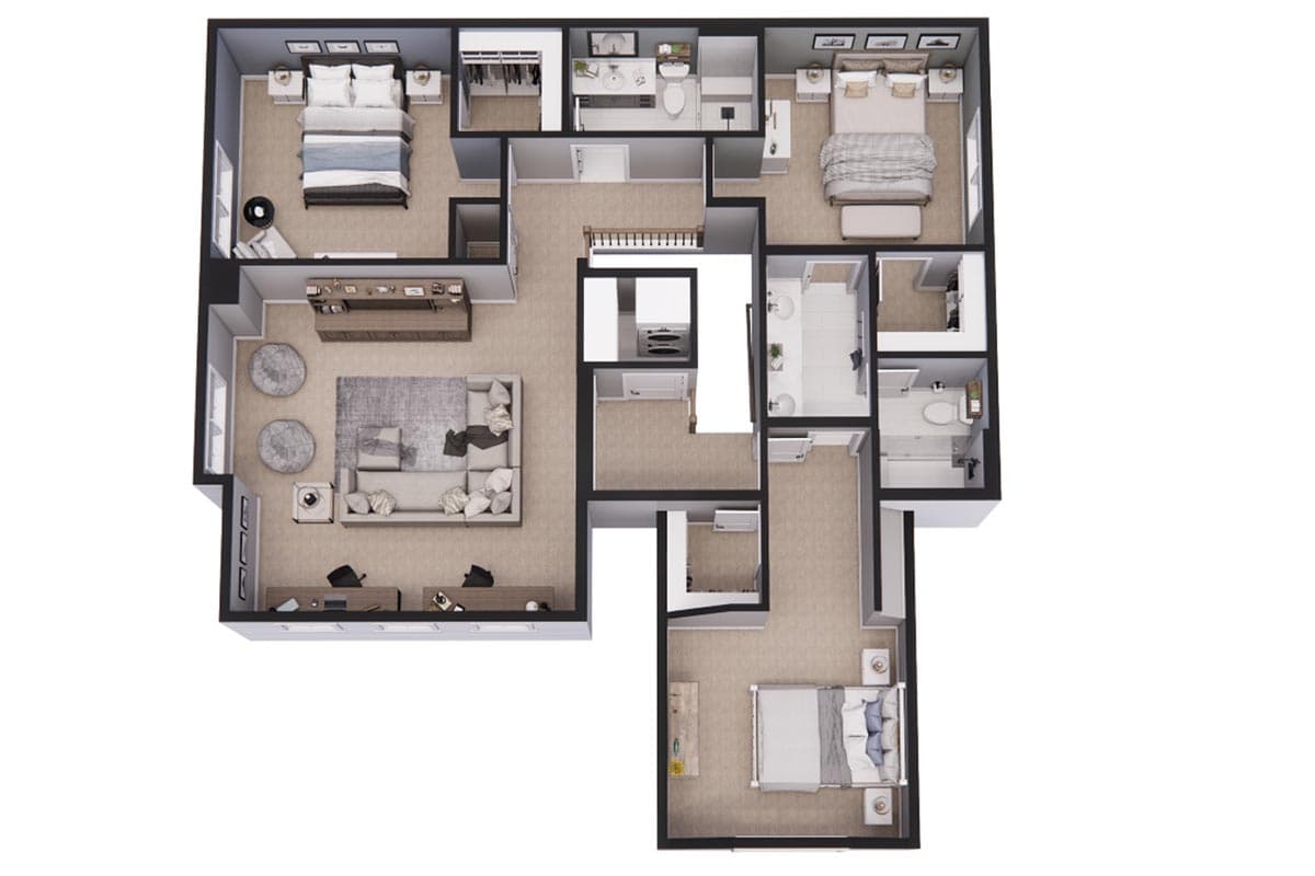 Plan 14697RK: 2-Story New American Home Plan with Laundry on Both Floors - 2889 Sq Ft - Image #23 - Country, Craftsman, Modern Farmhouse, New American