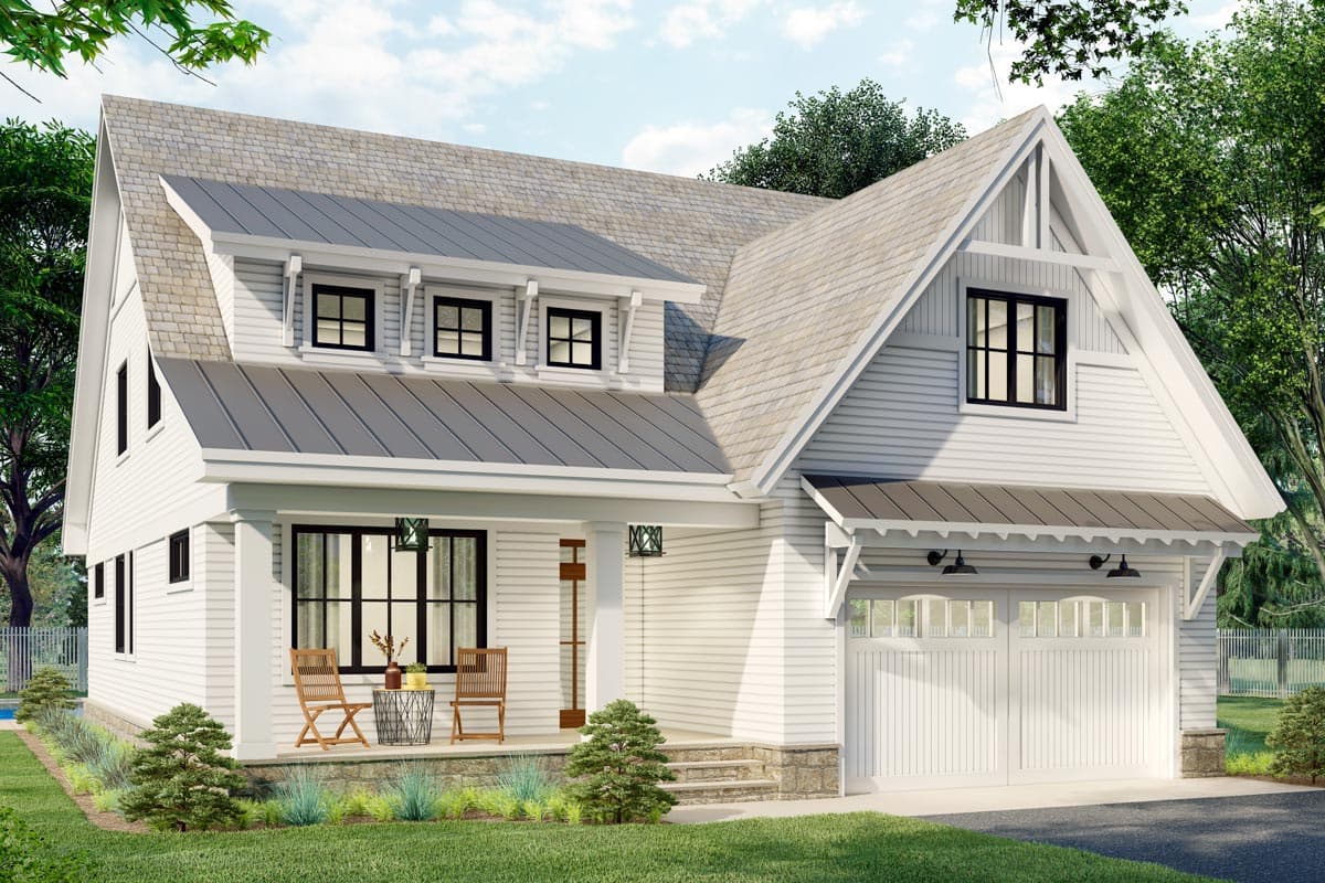 Plan 14698RK: 3-Bed Craftsman House Plan with Variety of Garage Options - Image #5 - Cottage, Country, Craftsman, Modern Farmhouse, New American