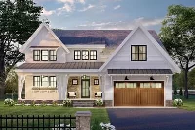 3-Bedroom Modern Farmhouse Plan with 2 or 3-Car Garage - 2657 Sq Ft