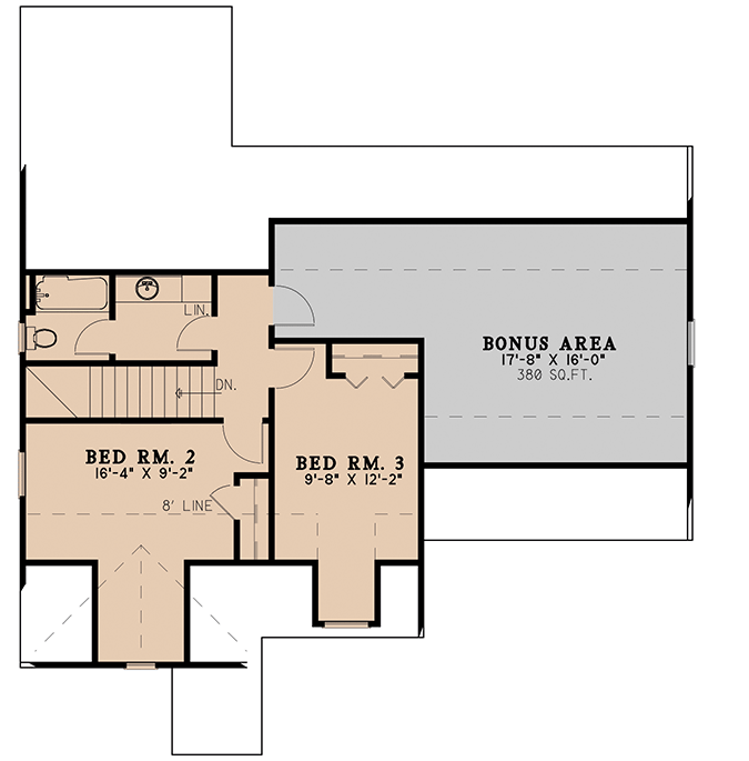 Plan 70695MK: 3-Bed Traditional Southern Home Plan with Main-level Master Bedroom - Floor Plan - 2nd Floor - Southern, Traditional