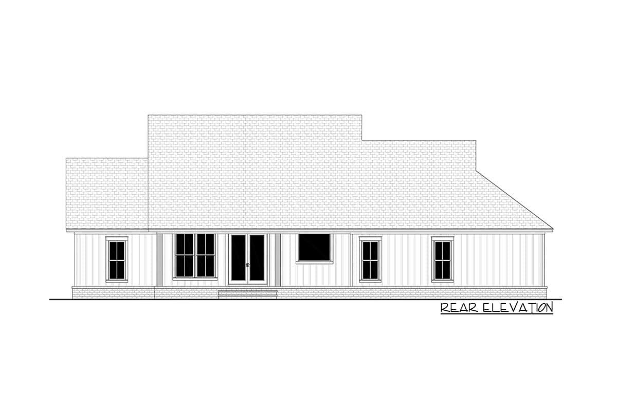 Plan 51854HZ: New American Farmhouse Plan with Attractive Shed Dormer Above Open Rafter Tail Porch - Image #5 - Country, Craftsman, Farmhouse, Modern Farmhouse, New American
