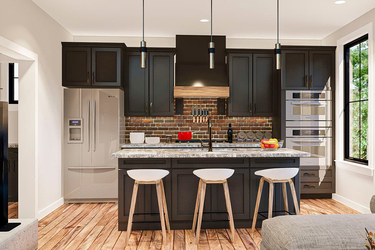 Plan 62322DJ: New American Garage Apartment Plan with Barndominium Styling - Image #4 - Barndominium, Carriage, Country, New American, Rustic, Traditional, Vacation