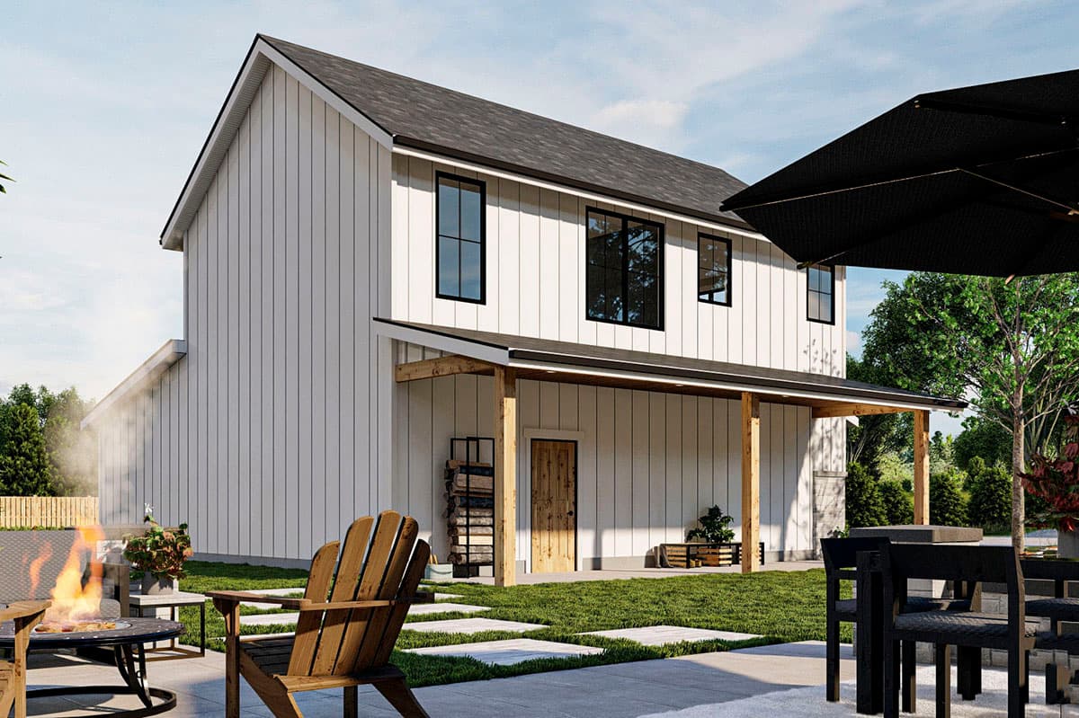 Plan 62322DJ: New American Garage Apartment Plan with Barndominium Styling - Image #8 - Barndominium, Carriage, Country, New American, Rustic, Traditional, Vacation