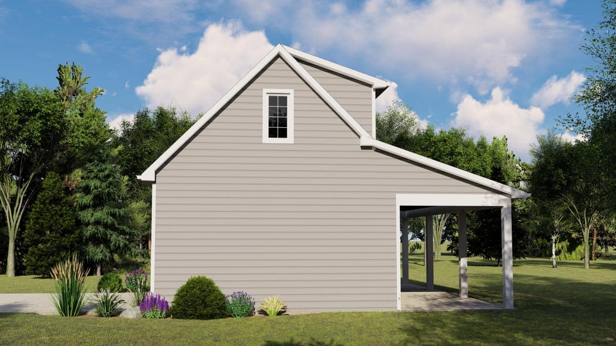 Plan 135032GRA: Detached Drive-Through Garage with Covered Patio and Loft - Image #5 - Traditional, Transitional