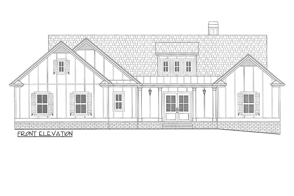 Plan 24415TW: New American Farmhouse Plan with Barn-like 3-car Garage - Image #8 - Coastal, Country, Craftsman, Farmhouse, Modern Farmhouse, New American