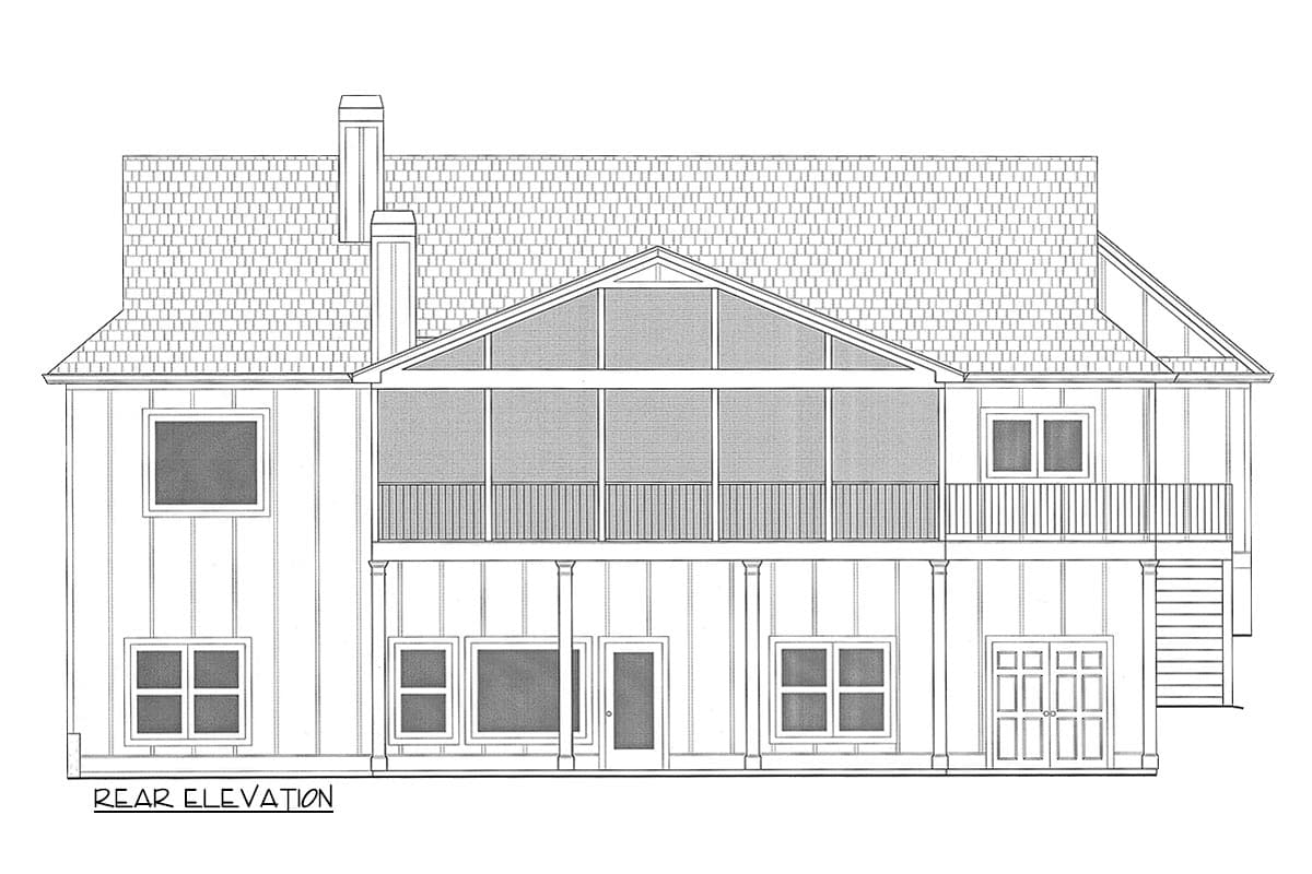 Plan 24415TW: New American Farmhouse Plan with Barn-like 3-car Garage - Image #9 - Coastal, Country, Craftsman, Farmhouse, Modern Farmhouse, New American