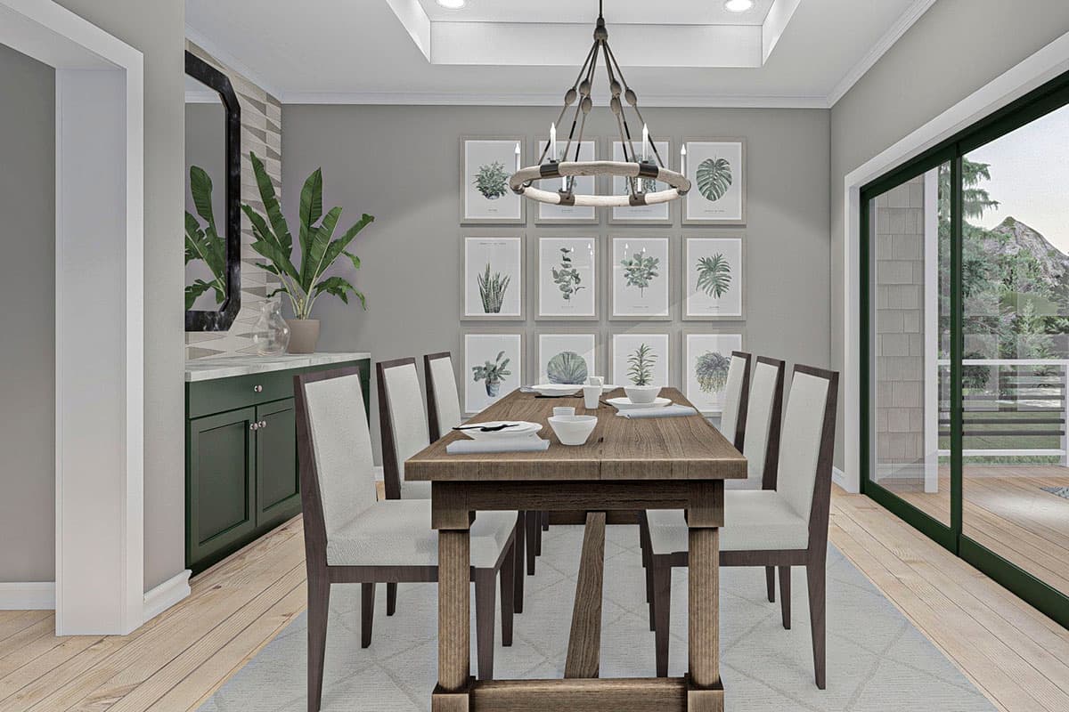 Plan 62323DJ: Lake House Plan with Cathedral Ceilings Above the Open Concept Kitchen and Great Room - Image #6 - Coastal, Craftsman, New American, Ranch, Vacation