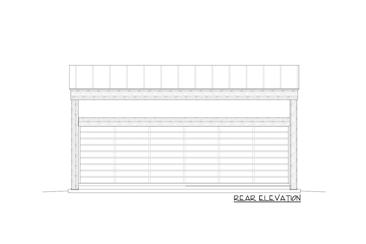 Plan 68746VR: Contemporary 2-Car Carport - 440 Sq Ft - Image #5 - Contemporary, Mid Century Modern, Modern, New American, Rustic, Traditional